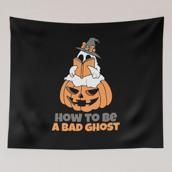 Item preview, How to Be a Bad Ghost – Funny Halloween Pumpkin Design designed and sold by Karim-Karem.