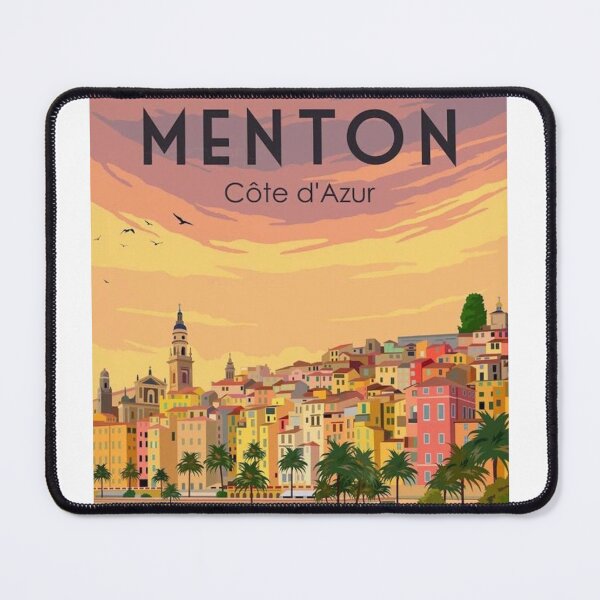Item preview, Menton: French Riviera Vintage Poster designed and sold by ArtByRahim.