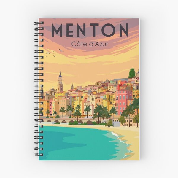 Item preview, Menton: French Riviera Vintage Poster designed and sold by ArtByRahim.