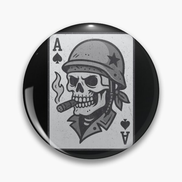 Item preview, Soldier Skull Ace of Spades Death Card Vintage designed and sold by UNK-Fatigues.
