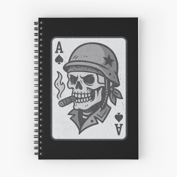 Item preview, Soldier Skull Ace of Spades Death Card Vintage designed and sold by UNK-Fatigues.