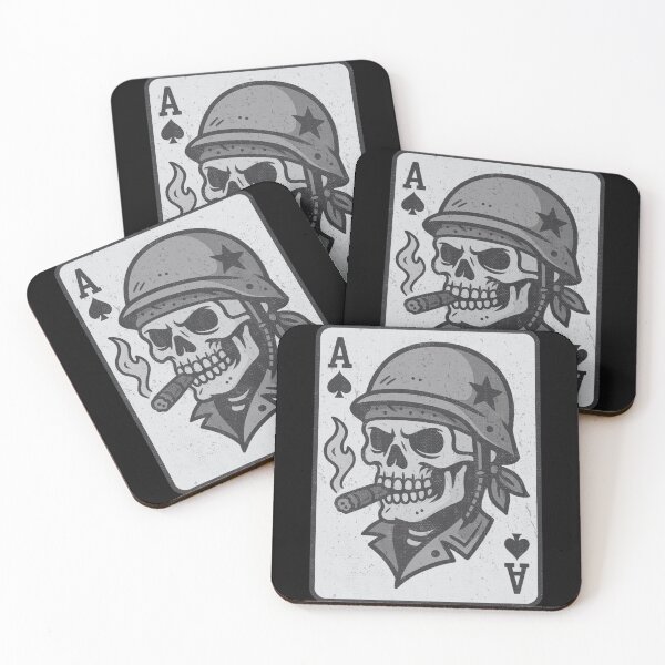 Item preview, Soldier Skull Ace of Spades Death Card Vintage designed and sold by UNK-Fatigues.