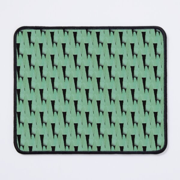 Item preview, Abstract Fun Mountain Landscape in Green on black  designed and sold by Artistestella.
