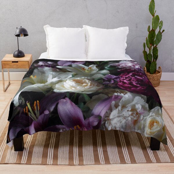 Item preview, Dark Academia Deep Purple moonlit Flowers #Romantic Gothic #Moody Flowers designed and sold by scicilysimonee.