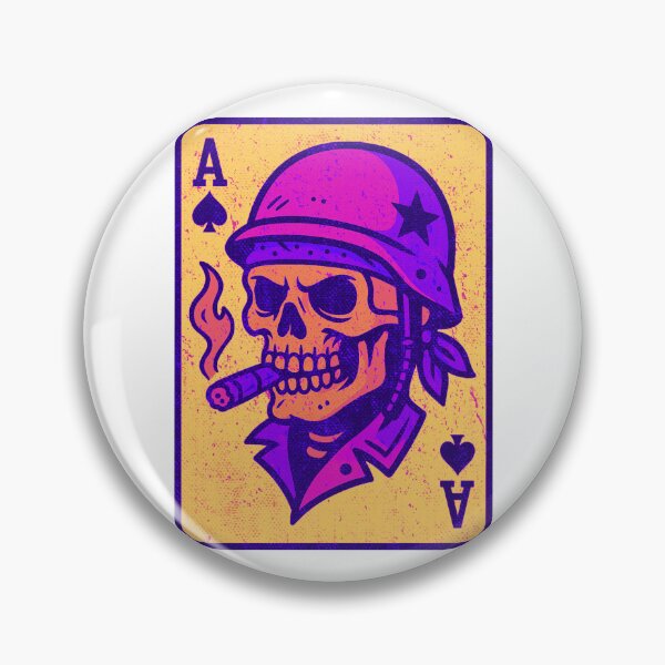 Item preview, Soldier Skull Ace of Spades Death Card Vapourwave designed and sold by UNK-Fatigues.