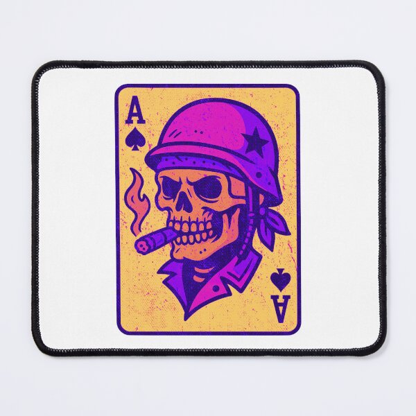 Item preview, Soldier Skull Ace of Spades Death Card Vapourwave designed and sold by UNK-Fatigues.