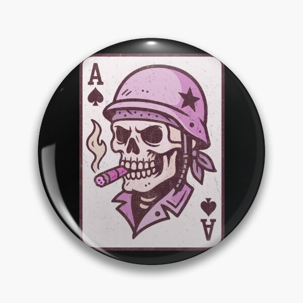 Item preview, Soldier Skull Ace of Spades Death Card Purple designed and sold by UNK-Fatigues.