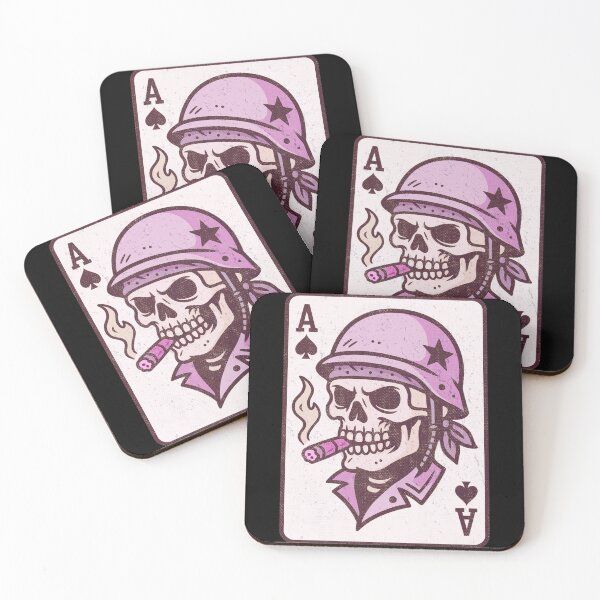 Item preview, Soldier Skull Ace of Spades Death Card Purple designed and sold by UNK-Fatigues.