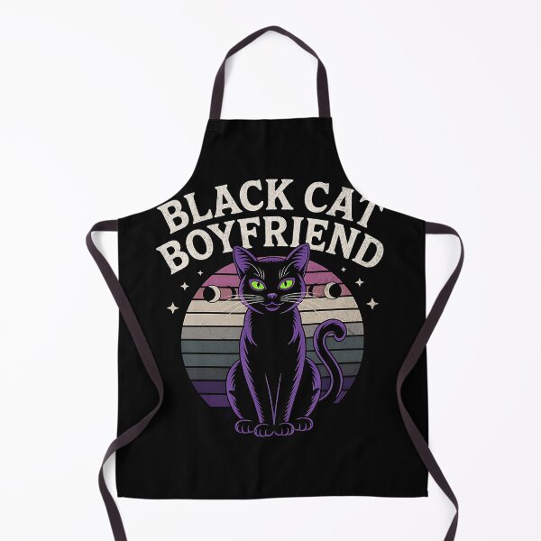Item preview, Black Cat Boyfriend Retro Witchy Halloween Design designed and sold by zptees.