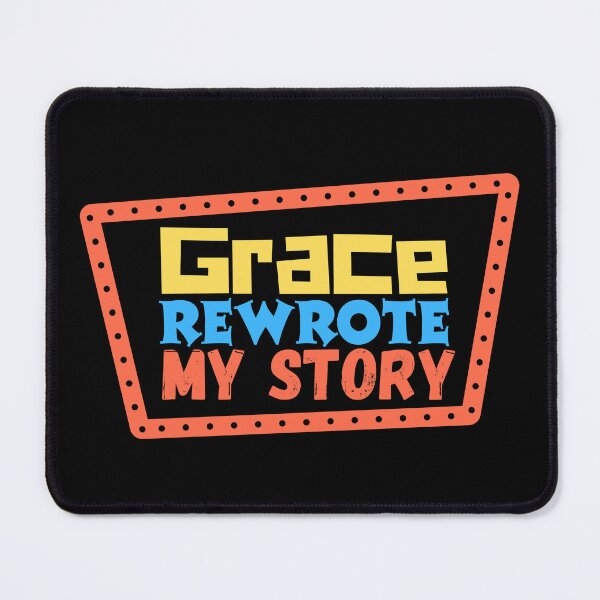 Item preview, Grace Rewrote My Story - Christian Affirmation Text Graphic designed and sold by GEM STYLE.