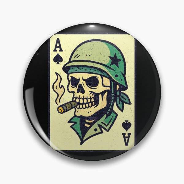 Item preview, Soldier Skull Ace of Spades Death Card Retro designed and sold by UNK-Fatigues.