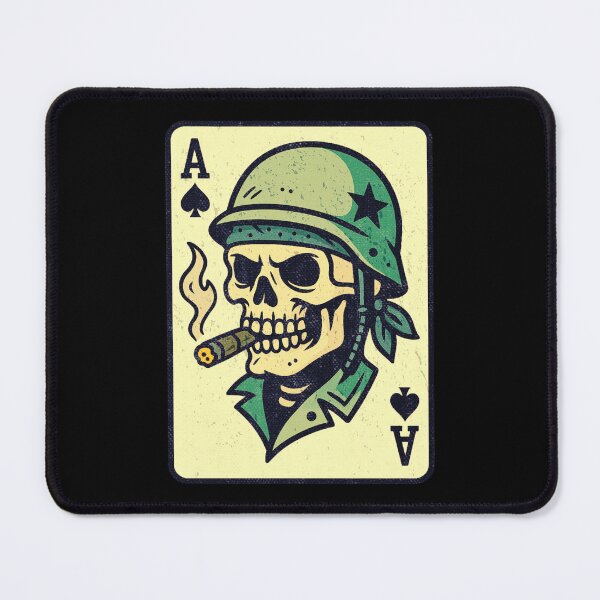 Item preview, Soldier Skull Ace of Spades Death Card Retro designed and sold by UNK-Fatigues.