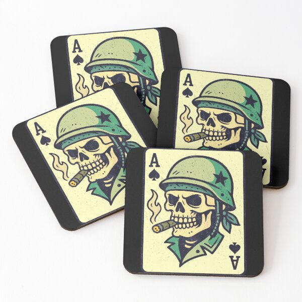 Item preview, Soldier Skull Ace of Spades Death Card Retro designed and sold by UNK-Fatigues.