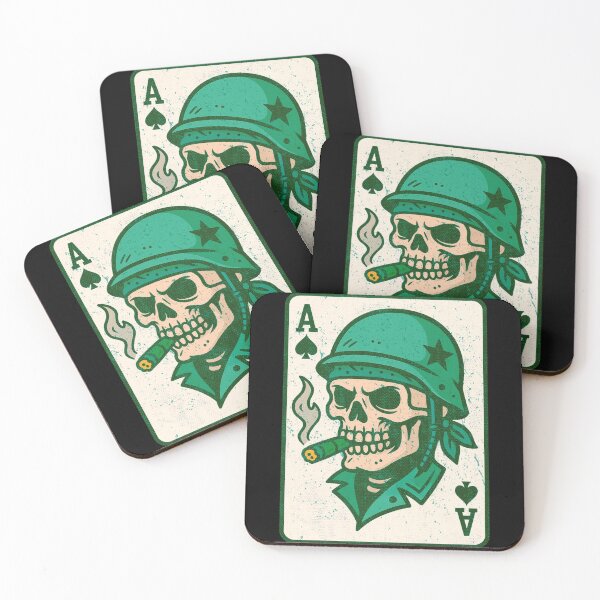 Item preview, Soldier Skull Ace of Spades Death Card Retro designed and sold by UNK-Fatigues.