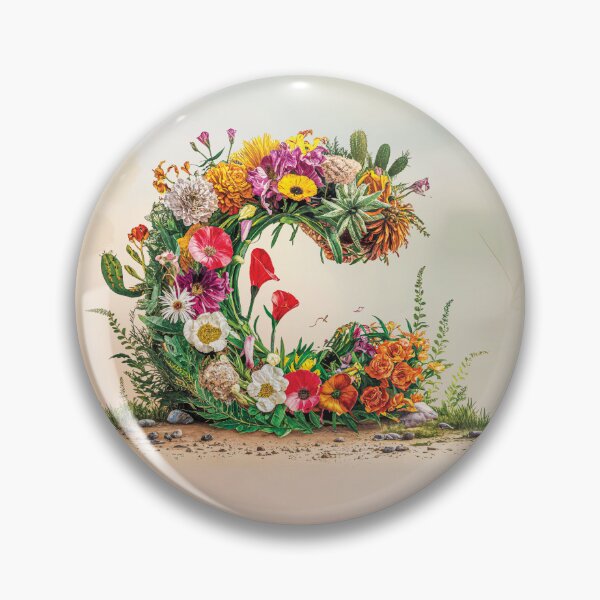 Item preview, Flower Fantasy Alphabet Letter C designed and sold by Royal Wall Whispers.