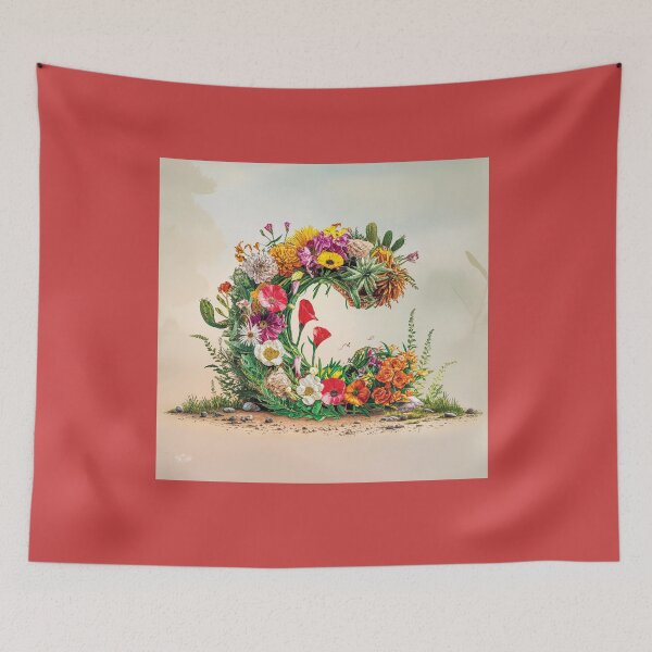 Item preview, Flower Fantasy Alphabet Letter C designed and sold by Royal Wall Whispers.