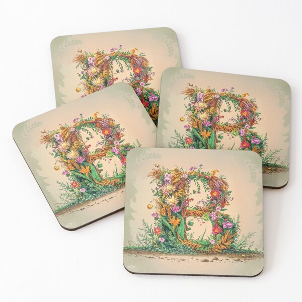 Item preview, Flower Fantasy Alphabet Letter B designed and sold by Royal Wall Whispers.