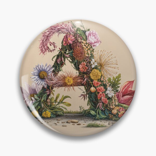Item preview, Flower Fantasy Alphabet Letter A designed and sold by Royal Wall Whispers.