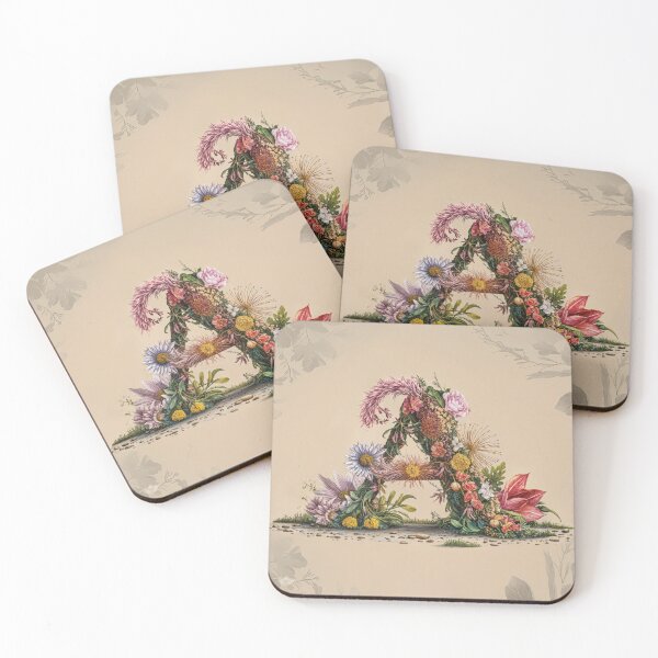 Item preview, Flower Fantasy Alphabet Letter A designed and sold by Royal Wall Whispers.