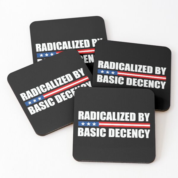 Item preview, Radicalized By Basic Decency - USA Flag designed and sold by PixVib.