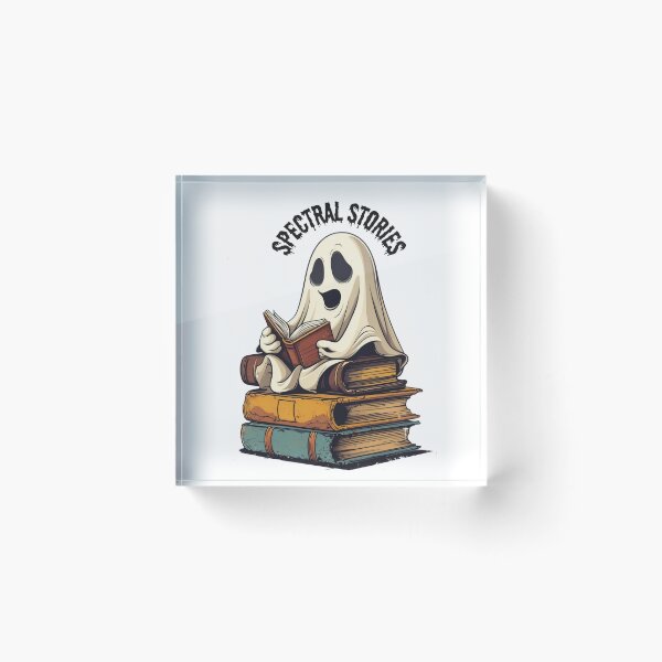 Item preview, Vintage Spectral Stories: Spooky Ghost Reading Book Halloween Tee - Classic Retro Vibe designed and sold by Clothesbest.