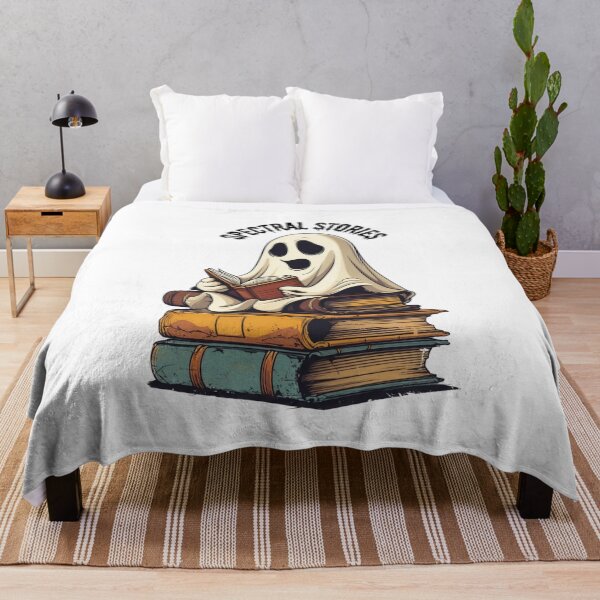 Item preview, Vintage Spectral Stories: Spooky Ghost Reading Book Halloween Tee - Classic Retro Vibe designed and sold by Clothesbest.