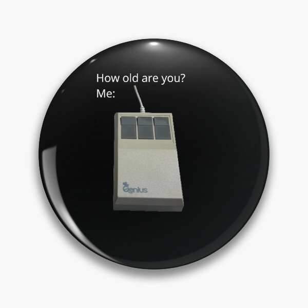 Item preview, How Old Are You? Retro Square PC Mouse designed and sold by GEEK_out.