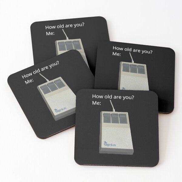 Item preview, How Old Are You? Retro Square PC Mouse designed and sold by GEEK_out.