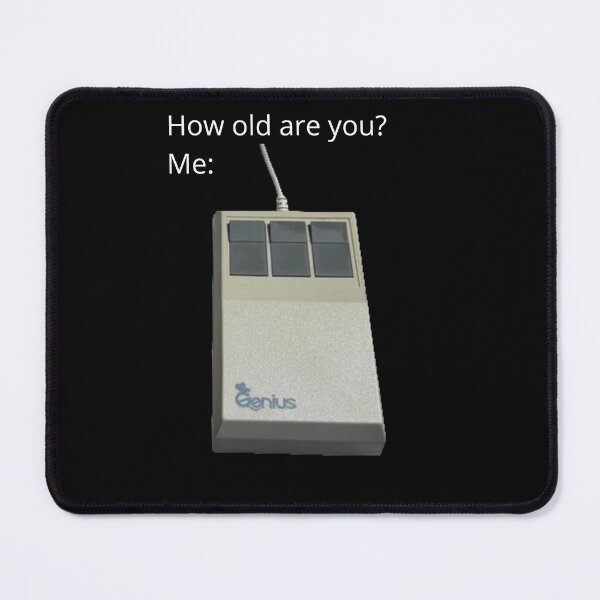 Item preview, How Old Are You? Retro Square PC Mouse designed and sold by GEEK_out.