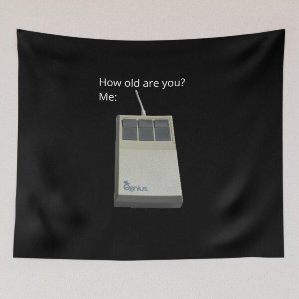 Item preview, How Old Are You? Retro Square PC Mouse designed and sold by GEEK_out.