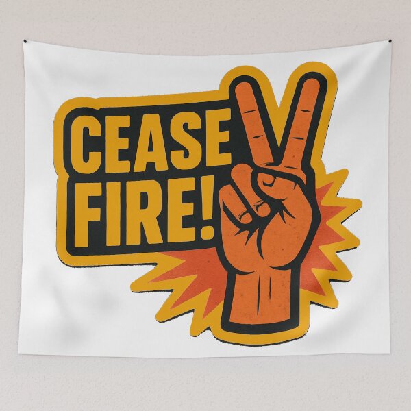 Item preview, Cease Fire Peace Sign designed and sold by Owcomm.