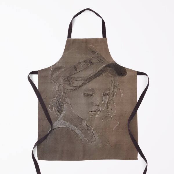 Item preview, Quiet Reflection – Charcoal Portrait of a Girl in a Hat by Avril Thomas designed and sold by AvrilThomasart.
