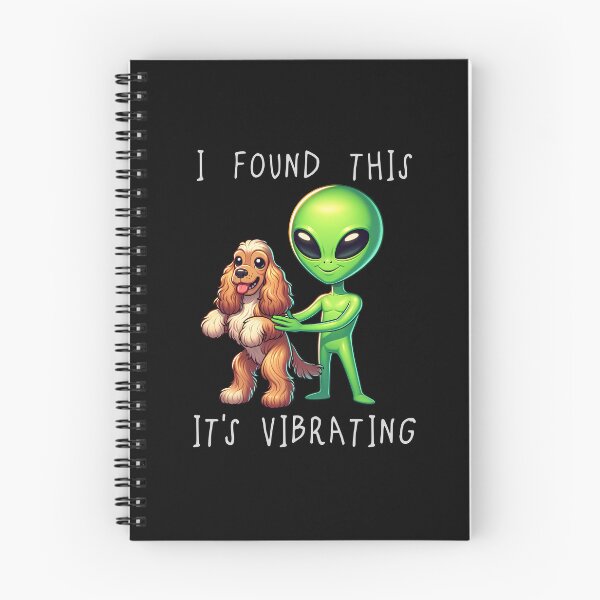 Item preview, Funny Cocker Spaniel Alien I Found This Its Vibrating Mom Dad Kids designed and sold by rafaeltto.