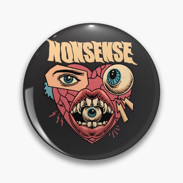 Item preview, Nonsense Heart Sticker – Surreal Creepy Cute Art designed and sold by ChronicMeltdownClub.