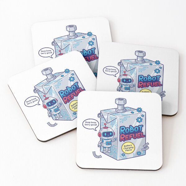 Item preview, Robot Refuel Juice Box – Cute Funny Kawaii Robot Drink Design designed and sold by TinaDu-.