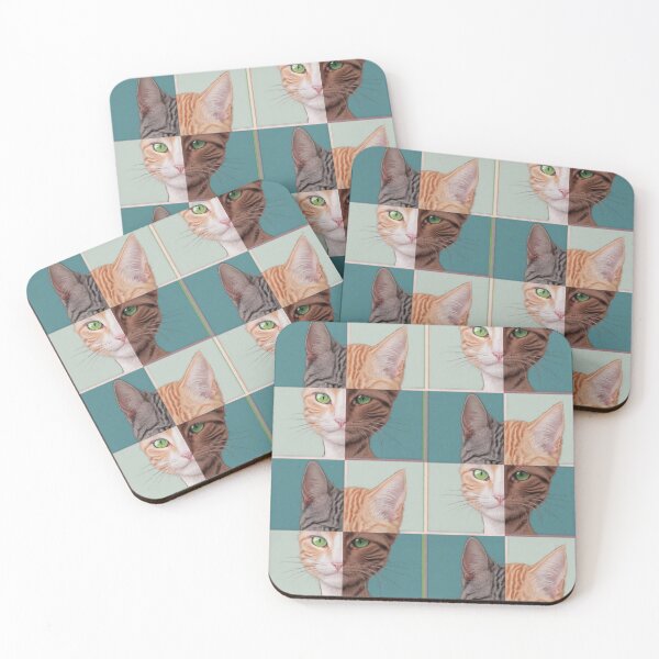 Item preview, "Cat's Face Fragmented into Four Facets" designed and sold by Demiurgos-Art.