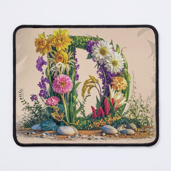 Item preview, Flower Fantasy Alphabet Letter D designed and sold by Royal Wall Whispers.
