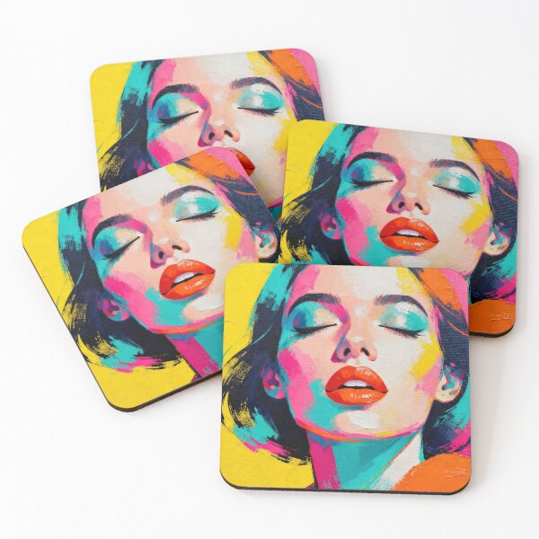 Item preview, Electric Bliss: Vivid Pop Art Portrait designed and sold by Louiskirbyarts.