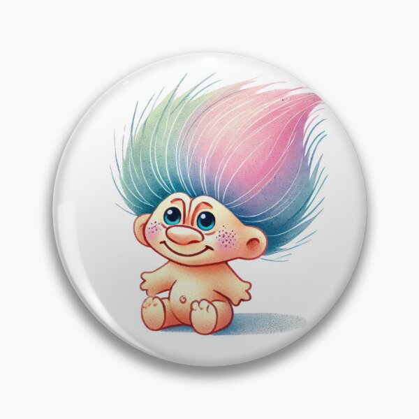 Item preview, 90s Troll Doll Sticker – Retro Nostalgia designed and sold by ChronicMeltdownClub.