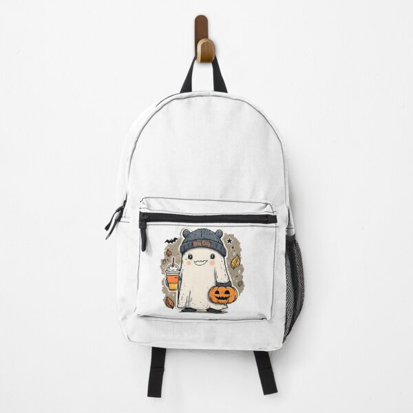 Item preview, Happy Halloween Ghost with Cute Pumpkin designed and sold by STITCHDROID.