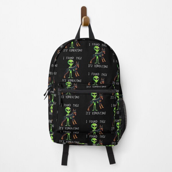 Item preview, Funny Dobermann Alien I Found This Its Vibrating Mom Dad Kids designed and sold by rafaeltto.