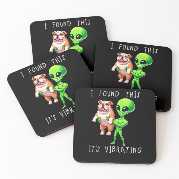 Item preview, Funny English Bulldog Alien I Found This Its Vibrating Mom Dad Kids designed and sold by rafaeltto.