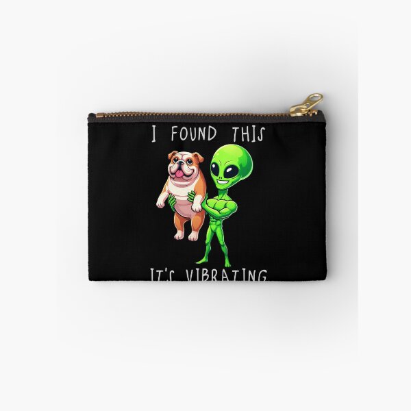 Item preview, Funny English Bulldog Alien I Found This Its Vibrating Mom Dad Kids designed and sold by rafaeltto.