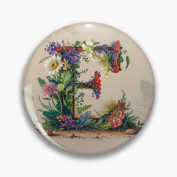 Item preview, Flower Fantasy Alphabet Letter E designed and sold by Royal Wall Whispers.