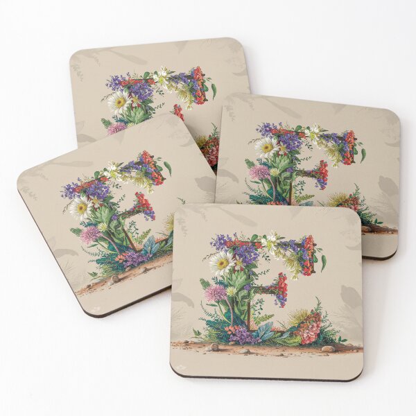 Item preview, Flower Fantasy Alphabet Letter E designed and sold by Royal Wall Whispers.