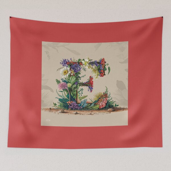 Item preview, Flower Fantasy Alphabet Letter E designed and sold by Royal Wall Whispers.