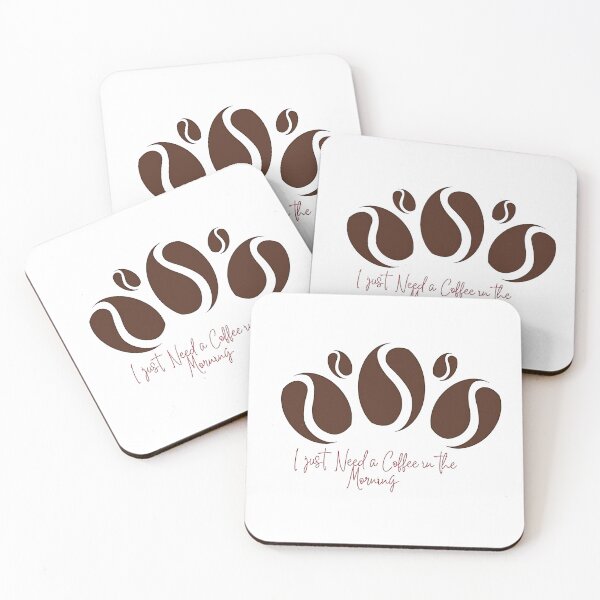 Item preview, I Love Coffee in the Morning Minimalist Coffee Bean Design designed and sold by ArtMochis.