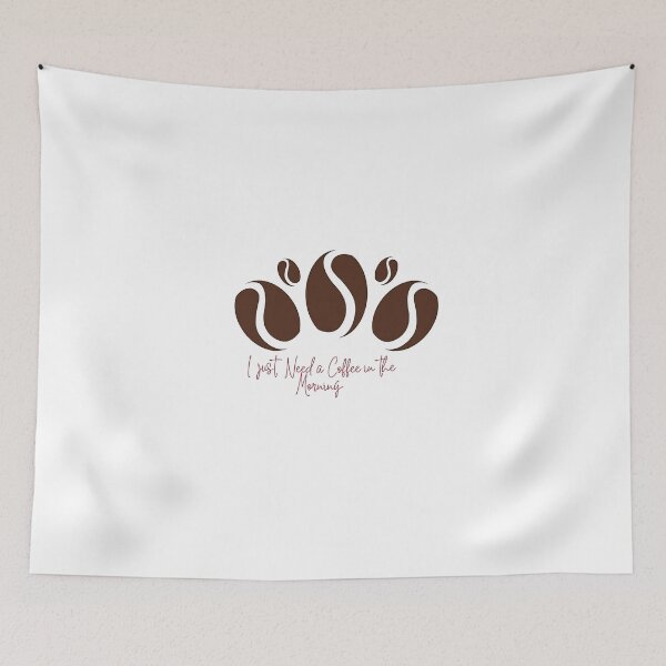 Item preview, I Love Coffee in the Morning Minimalist Coffee Bean Design designed and sold by ArtMochis.
