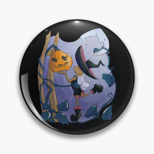 Item preview, Harvest Witch Kissing Her Homegrown Pumpkin Under the Moonlight | Autumn Nature Witch designed and sold by PaulaP-C.