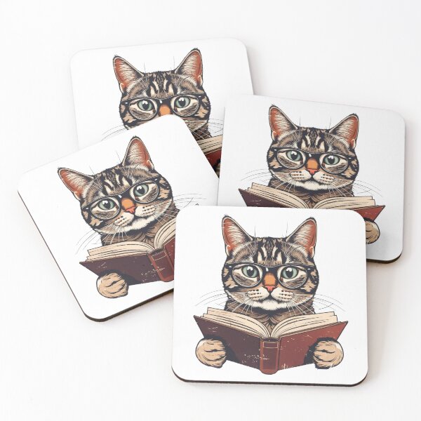 Item preview, Bookworm Cat with Glasses T-Shirt - Funny Feline Reading Tee Gift designed and sold by Clothesbest.